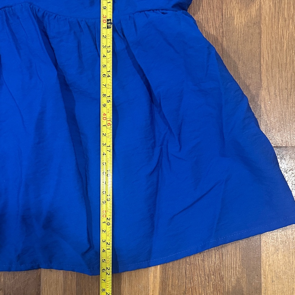 *last chance* Nine West | Women’s Elegant Blue Puff Sleeve Top - Picture 4 of 13